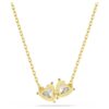 Mesmera Necklace Heart, White, Gold-Tone Plated