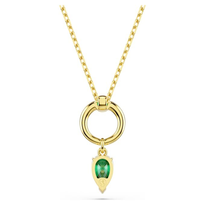 Mesmera Pendant Mixed Cuts, Green, Gold-Tone Plated Mesmera Pendant Mixed Cuts, Green, Gold-Tone Plated