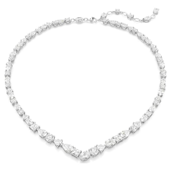 Mesmera Set Mixed Cuts, White, Rhodium Plated Mesmera Set Mixed Cuts, White, Rhodium Plated