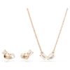 Mesmera Set Pear Cut, Octagon Cut, White, Rose Gold-Tone Plated