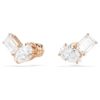 Mesmera Set Pear Cut, Octagon Cut, White, Rose Gold-Tone Plated