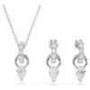 Mesmera Set Pear Cut, Round Cut, White, Rhodium Plated Mesmera Set Pear Cut, Round Cut, White, Rhodium Plated