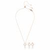 Mesmera Set Pear Cut, Round Cut, White, Rose Gold-Tone Plated
