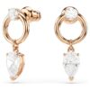 Mesmera Set Pear Cut, Round Cut, White, Rose Gold-Tone Plated