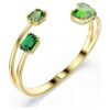 Millenia Bangle Octagon Cut, Green, Gold-Tone Plated