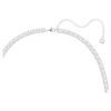 Millenia Belt Square Cut, White, Rhodium Plated