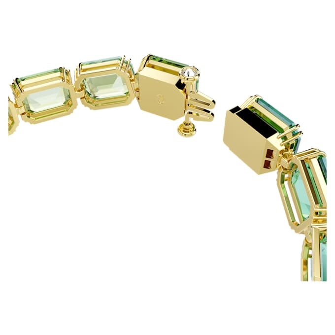 Millenia Bracelet Octagon Cut, Color Gradient, Green, Gold-Tone Plated Millenia Bracelet Octagon Cut, Color Gradient, Green, Gold-Tone Plated