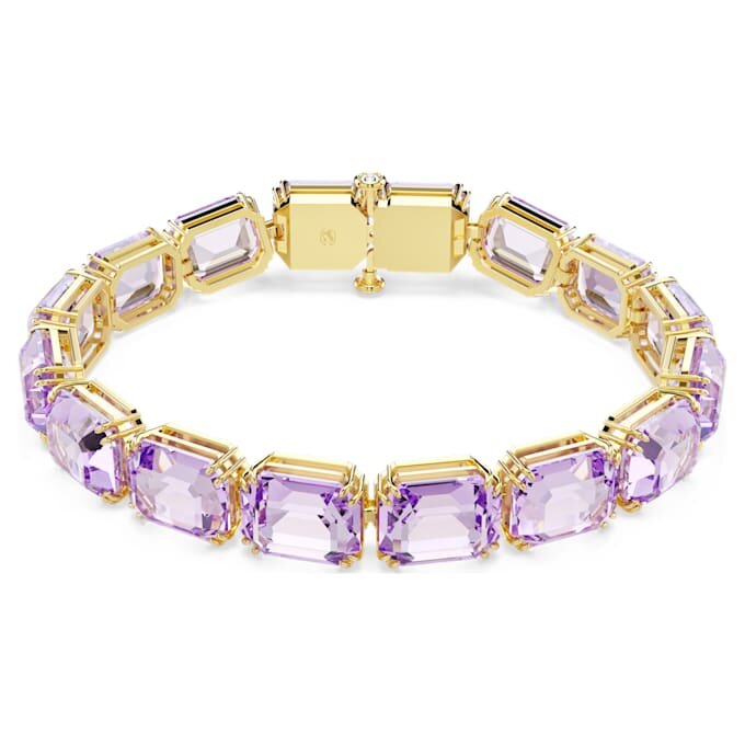 Millenia Bracelet Octagon Cut, Purple, Gold-Tone Plated Millenia Bracelet Octagon Cut, Purple, Gold-Tone Plated