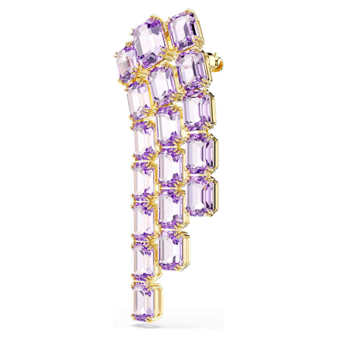 Millenia Brooch Octagon Cut, Purple, Gold-Tone Plated Millenia Brooch Octagon Cut, Purple, Gold-Tone Plated