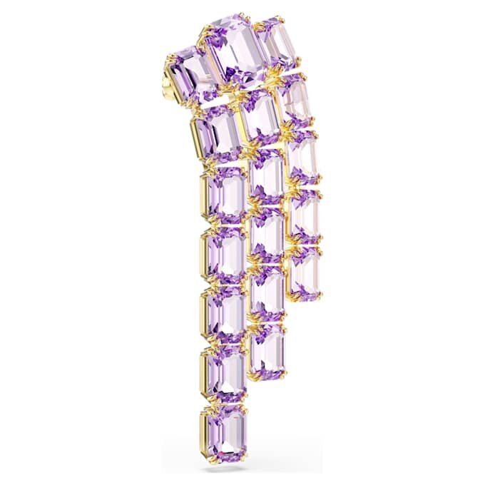 Millenia Brooch Octagon Cut, Purple, Gold-Tone Plated Millenia Brooch Octagon Cut, Purple, Gold-Tone Plated