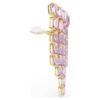 Millenia Clip Earrings Octagon Cut, Chandelier, Purple, Gold-Tone Plated