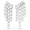 Millenia Clip Earrings Octagon Cut, Chandelier, White, Rhodium Plated Millenia Clip Earrings Octagon Cut, Chandelier, White, Rhodium Plated