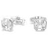 Millenia Cufflinks Octagon Cut, White, Rhodium Plated