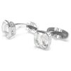 Millenia Cufflinks Octagon Cut, White, Rhodium Plated