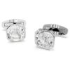 Millenia Cufflinks Octagon Cut, White, Rhodium Plated