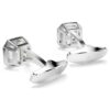 Millenia Cufflinks Octagon Cut, White, Rhodium Plated
