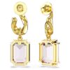 Millenia Drop Earrings Octagon Cut, Purple, Gold-Tone Plated Millenia Drop Earrings Octagon Cut, Purple, Gold-Tone Plated