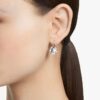 Millenia Drop Earrings Round Cut, White, Rhodium Plated Millenia Drop Earrings Round Cut, White, Rhodium Plated