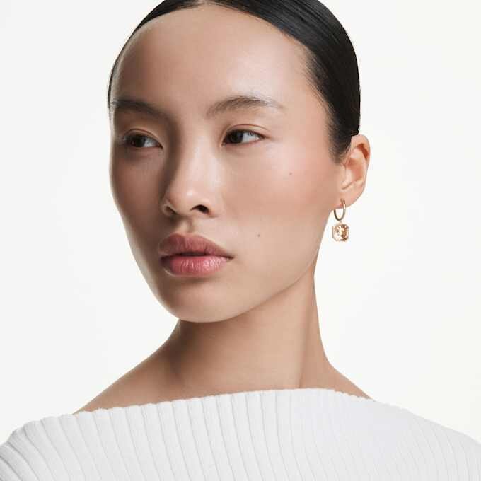 Millenia Drop Earrings Square Cut, Caramel, Gold-Tone Plated Millenia Drop Earrings Square Cut, Caramel, Gold-Tone Plated
