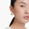 Millenia Hoop Earrings Mixed Cuts, Multicolored, Gold-Tone Plated Millenia Hoop Earrings Mixed Cuts, Multicolored, Gold-Tone Plated