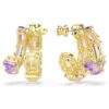 Millenia Hoop Earrings Mixed Cuts, Multicolored, Gold-Tone Plated Millenia Hoop Earrings Mixed Cuts, Multicolored, Gold-Tone Plated