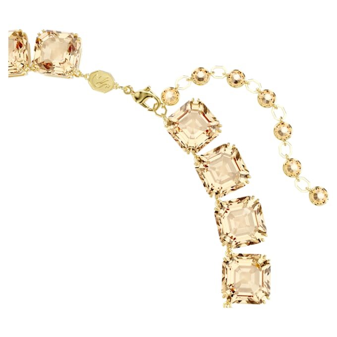 Millenia Necklace Octagon Cut, Caramel, Gold-Tone Plated Millenia Necklace Octagon Cut, Caramel, Gold-Tone Plated