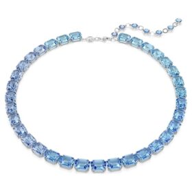 Millenia Necklace Octagon Cut, Color Gradient, Blue, Rhodium Plated