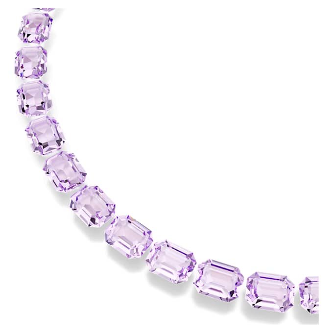 Millenia Necklace Octagon Cut, Purple, Gold-Tone Plated Millenia Necklace Octagon Cut, Purple, Gold-Tone Plated