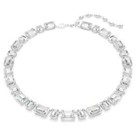 Millenia Necklace Octagon Cut, White, Rhodium Plated