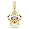 Minions Crown Charm Mixed Cuts, Multicolored, Gold-Tone Plated