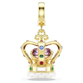 Minions Crown Charm Mixed Cuts, Multicolored, Gold-Tone Plated Minions Crown Charm Mixed Cuts, Multicolored, Gold-Tone Plated
