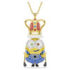 Minions King Bob Pendant Pavé, Multicolored, Gold-Tone Plated Minions King Bob Pendant Pavé, Multicolored, Gold-Tone Plated