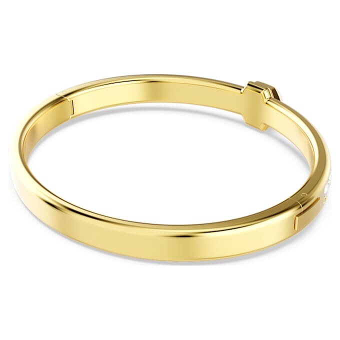 Numina Bangle Round Cut, White, Gold-Tone Plated Numina Bangle Round Cut, White, Gold-Tone Plated
