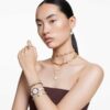 Numina Bangle Round Cut, White, Gold-Tone Plated Numina Bangle Round Cut, White, Gold-Tone Plated