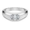 Octagon Band Ring Lab-Grown Diamonds 1.0 Ct Tw, Octagon Shape, 14K White Gold