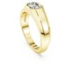 Octagon Band Ring Lab-Grown Diamonds 1.0 Ct Tw, Octagon Shape, 14K Yellow Gold