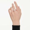 Octagon Bezel Ring Lab-Grown Diamonds 3.0 Ct Tw, Octagon Shape, 14K Yellow Gold