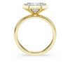 Octagon Bezel Ring Lab-Grown Diamonds 3.0 Ct Tw, Octagon Shape, 14K Yellow Gold