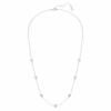 Octagon Necklace Lab-Grown Diamonds 0.7 Ct Tw, Round Shape, Sterling Silver