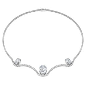 Octagon Necklace Lab-Grown Diamonds 19.90 Ct Tw, Octagon Shape, 18K White Gold Octagon Necklace Lab-Grown Diamonds 19.90 Ct Tw, Octagon Shape, 18K White Gold