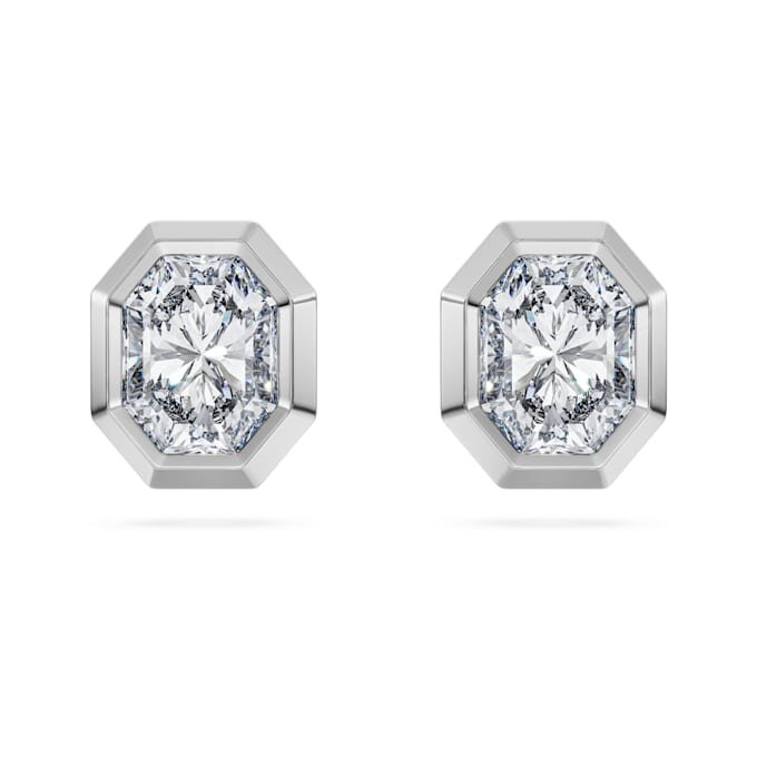 Octagon Stud Earrings Lab-Grown Diamonds 1.0 Ct Tw, Octagon Shape, 14K White Gold Octagon Stud Earrings Lab-Grown Diamonds 1.0 Ct Tw, Octagon Shape, 14K White Gold