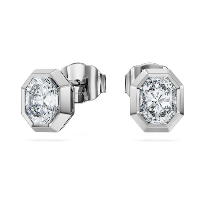 Octagon Stud Earrings Lab-Grown Diamonds 1.0 Ct Tw, Octagon Shape, 14K White Gold Octagon Stud Earrings Lab-Grown Diamonds 1.0 Ct Tw, Octagon Shape, 14K White Gold