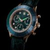 Octea Chrono Watch Swiss Made, Leather Strap, Green, Rose Gold-Tone Finish Octea Chrono Watch Swiss Made, Leather Strap, Green, Rose Gold-Tone Finish