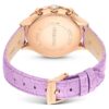 Octea Chrono Watch Swiss Made, Leather Strap, Purple, Rose Gold-Tone Finish Octea Chrono Watch Swiss Made, Leather Strap, Purple, Rose Gold-Tone Finish