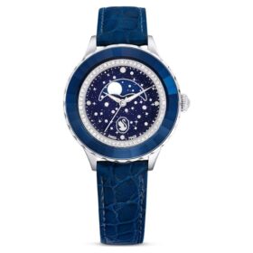 Octea Moon Watch Swiss Made, Moon, Leather Strap, Blue, Stainless Steel Octea Moon Watch Swiss Made, Moon, Leather Strap, Blue, Stainless Steel