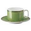 Signum Cup with Saucer Porcelain, Green