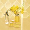 Signum Vase Porcelain, Medium, Yellow