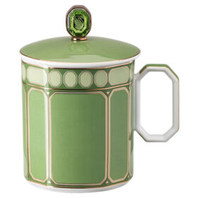 Signum Mug with Lid Porcelain, Green