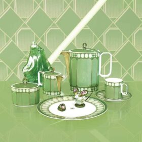 Signum Sugar Bowl Porcelain, Green