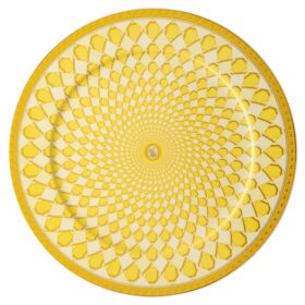 Signum Service Plate Porcelain, Large, Yellow